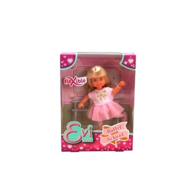 Imagen de Simba Evi Love Ballet School 105733867 muñeca con Bonito Traje de Bailarina Barra Ballet, Cuerpo Totalmente móvil, 12 cm, a Partir 3 años