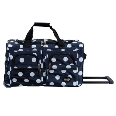 Imagen de Rockland Bolsa de Lona con Ruedas, Blackdot, Talla única, Melbourne Hardside Maleta Ruedas giratorias expandibles