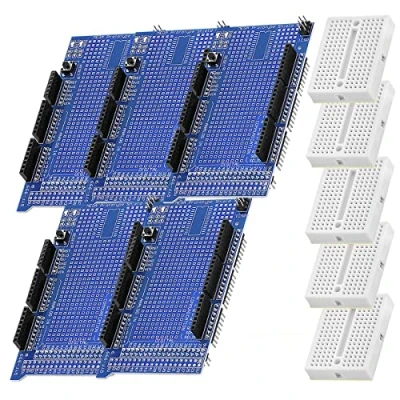 Imagen de AZDelivery 5 x Prototype Shield con Mini Breadboard Compatible Arduino y Mega 2560 R3 E Book Incluido!