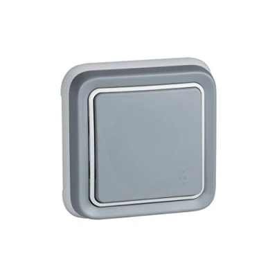 Imagen de Legrand, 191510 Plexo interruptor de pared, pulsador estanco superficie la gama Plexo, exterior, resistente al agua (IP55), color gris