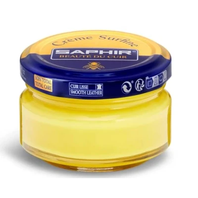 Imagen de SAPHIR Crème Surfine 50 ml Pommadier Crema para Nutrir y Suavizar los Cueros Lisos (Amarillo 53)