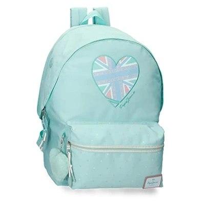 Imagen de Pepe Jeans Nerea Mochila para Portátil Doble Compartimento 15,6&quot; Azul 31x44x15 cms Poliéster 23,87L