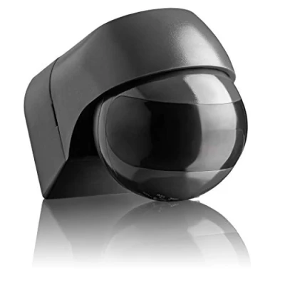 Imagen de SEBSON® Detector de Movimiento Exterior IP44, Montaje Superficie en Pared, programable, Sensor Infrarrojos, Alcance 12m / 180, LED Adecuado, orientable