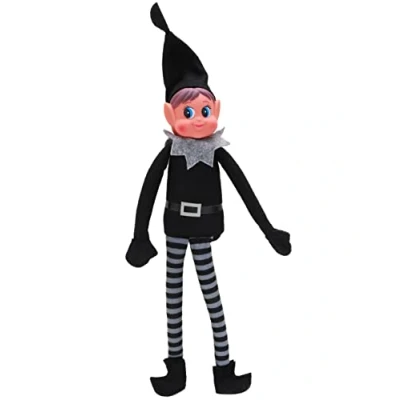 Imagen de Toyland® Elves Behavin Badly Elfo de niña 12 Pulgadas con Ropa Negra Juguete Suave piernas largas, Cuerpo y Cabeza Vinilo Juguetes novedosos Navidad