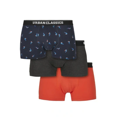 Imagen de Urban Classics 3 PACK Culotte, Hombre, Talla: Large, Bird aop+boxer orange+charcoal
