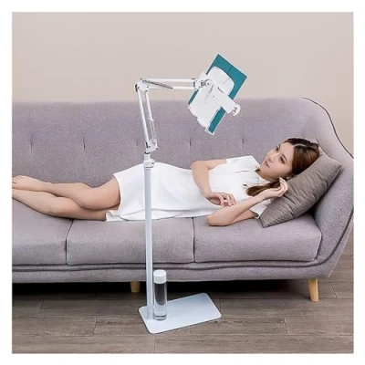 Imagen de Estante de Lectura Plegable pie, Soporte Suelo, para Libros, Altura Ajustable, Libros Cocina, Montaje en Brazo Largo, Mesa, Cama, Atril (tamañ