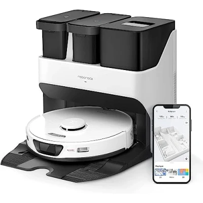 Imagen de roborock S7 MAX Ultra Robot Aspirador con Evitación Activa Obstáculos 5500 Pa y Fregasuelos Vaciado Automático/Lavado Automático/Secado Automático/Relleno Automático