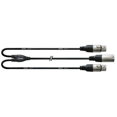 Imagen de Cable en Y XRL macho / 2 XLR hembra 30 cm
