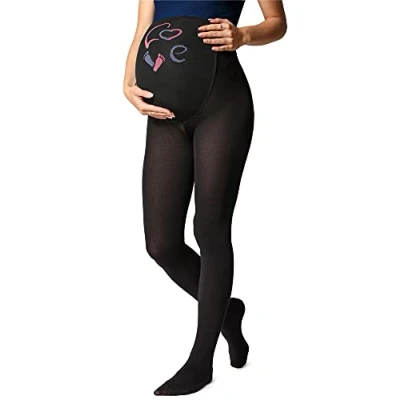 Imagen de BE Mammy Medias Panty Premamá Mujer 150 DEN 1122 (Negro Patrón 003, S)