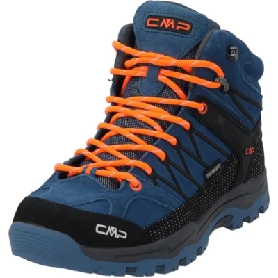 Imagen de CMP Kids Rigel Mid Trekking Shoe Wp, Botas de Senderismo Unisex niños, Dusty Blue Flash Naranja, 31 EU