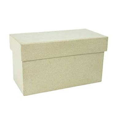 Imagen de Décopatch Ref BT015O Caja rectangular alta Papel Maché Objeto para Decorar 10 x 18 9cm con Papeles y Pegamento PaperPatch