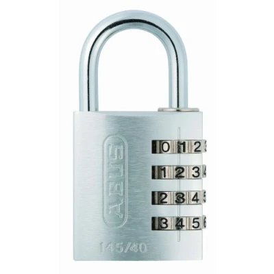Imagen de Abus 145/40 plata B Candado aluminio combinacion 40mm 4 dígitos blister