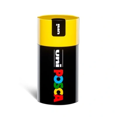 Imagen de Posca UniPosca Juego completo de 18 rotuladores acrílicos surtidos, punta media 2,5 mm, colores para niños y artistas Uni válidos como tela, madera otros, en caja regalo