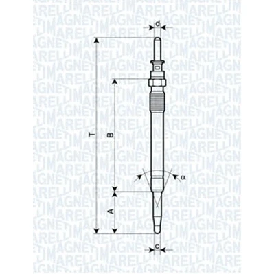 Imagen de MAGNETI MARELLI 062900078304 Bujía de precalentamiento 5V 8A M10X1 BMW: 7