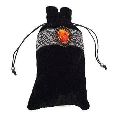 Imagen de Gema Tarot Bolsa para tarjetas con cordón, color negro