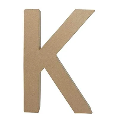 Imagen de Decopatch papel maché &quot;Fantasía de letra K, marrón