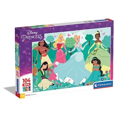 Imagen de Clementoni Puzzle Infantil 104 Maxi Piezas Princesas; Grandes Princesas Disney, a Partir de 4 años (23767)
