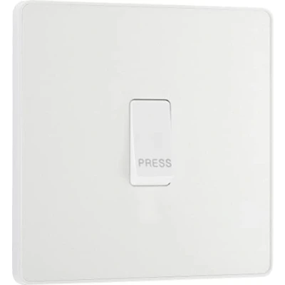 Imagen de BG Evolve Blanco nacarado (White Ins) Interruptor de una sola presión, 10 A