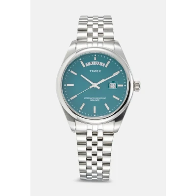 Imagen de Timex Legacy DAY DATE Unisex Reloj sillvercoloured/deep ocean, Talla: One Size, Sillver coloured/deep ocean
