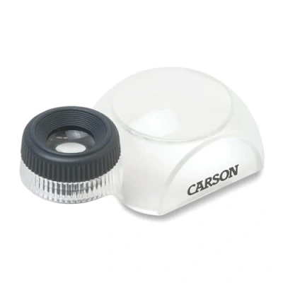 Imagen de Carson DualView Lupa Doble, de Precisión o Contacto, con una Lente 3X y Otra 12x Cabezal Enfoque