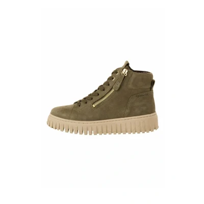 Imagen de Tamaris Botines de Tacón para Mujer, Plantilla Extraíble, Oliva, Piel, 37 EU