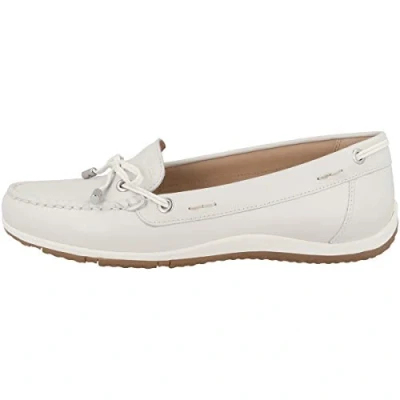 Imagen de Geox D Vega Moc B, Mocasines para Mujer, Blanco (Off White), 37 EU