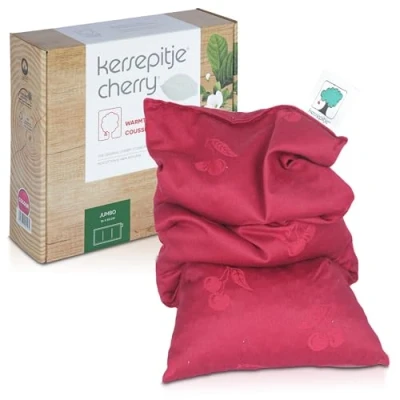 Imagen de Kersepitje Kirsche Saatgut Jumbo Almohada (55 cm de largo x 26 ancho), color rojo