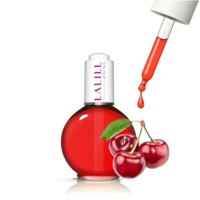 Imagen de LALILL Aceite para cutículas de uñas 75ml cereza el cuidado las SPA Manicura Manos Diseño Vegano Con pipeta