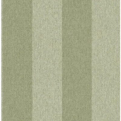 Imagen de CROWN M1866 Harris Stripe Papel pintado texturizado de lujo, color verde