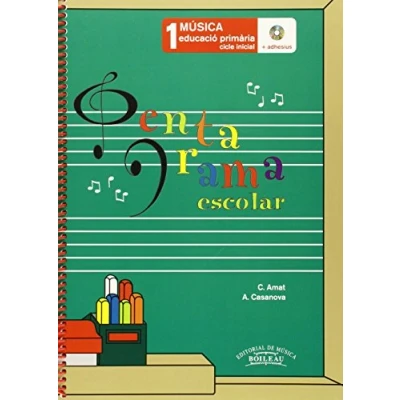 Imagen de PENTAGRAMA ESCOLAR Vol. 1 Educació Primària Cicle inicial Llibre en Català Libro del alumno Incluye CD adhesivos (Reg. B.3383)
