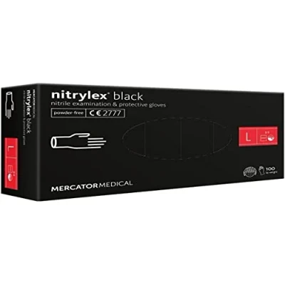 Imagen de MERCATOR MER13229 Guantes de protección negro Nitrilo S