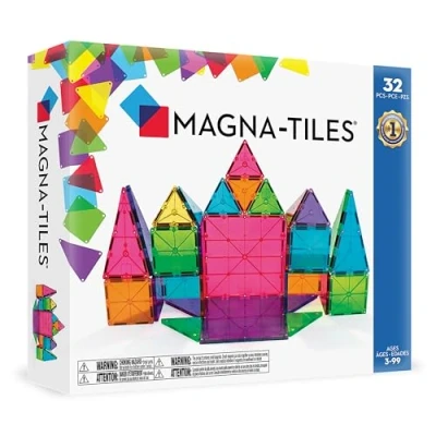 Imagen de Magna Tiles 2132, Clear Colors 32 Piece Set