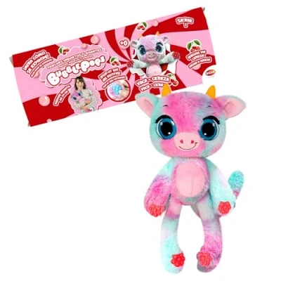 Imagen de Bizak Bubble Pops, Peluches Mágicos Que multiplican su tamaño x5, Proceso emocionante y Olor a Chicle, 12 Diferentes Animales con Aroma patitas Stem, Vaca Cereza, (64492004 11)
