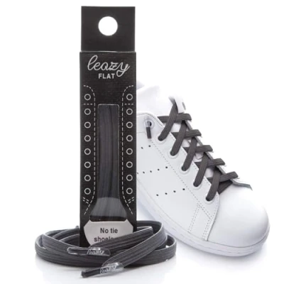 Imagen de leazy flat Cordones elásticos S: (Hasta 4 ojales por lado, Gris Oscuro)