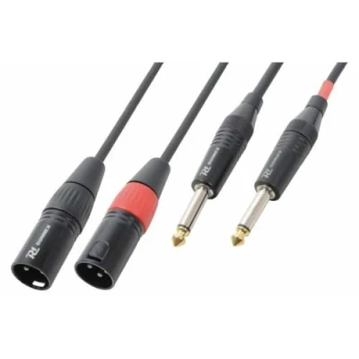 Imagen de Power Dynamics PD Connex CX64 01 Cable Convertidor 2x XLR Macho 6.3 Mono