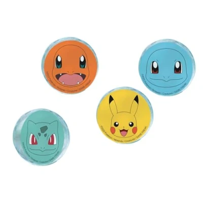 Imagen de amscan Bolas hinchables con licencia oficial de Pokémon para fiestas cumpleaños infantiles, paquete 4, Multicolor (9917127)