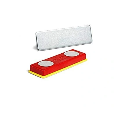 Imagen de Durable 891700 Juego de imanes y placas metal, 10 piezas, rojo/amarillo