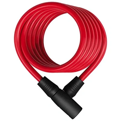 Imagen de ABUS Candado de cable en espiral Star 4508K/150 para bicicletas 8 mm grosor Nivel seguridad 2 Rojo