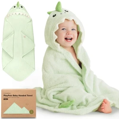 Imagen de KeaBabies Bio Toalla de Capucha bebé para niñas, niños Suave, Absorbente, 100% algodón con recién Nacidos, baño Grande bebés (Draco)