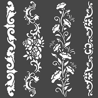 Imagen de STAMPERIA Plantilla de Stencil Borders Princess 18x18cm, Multicolor, talla única