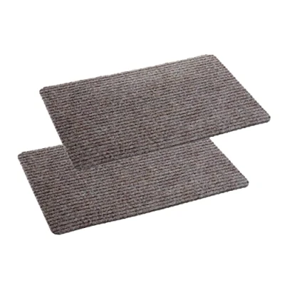 Imagen de ASTRA Felpudo Interior Beige Antideslizante Antipolvo 40x60 cm Set de 2 Repelente al Agua Rib Line Resistente antiestático