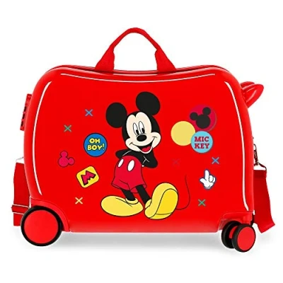 Imagen de Disney Mickey Enjoy the Day Maleta Infantil Rojo 50x38x20 cms Rígida ABS Cierre combinación 34L 2,1Kgs 4 Ruedas Equipaje de Mano