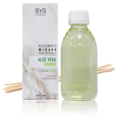 Imagen de Laboratorio SyS Recambio de Ambientador Hogar Bambú Aloe Vera 200 ml
