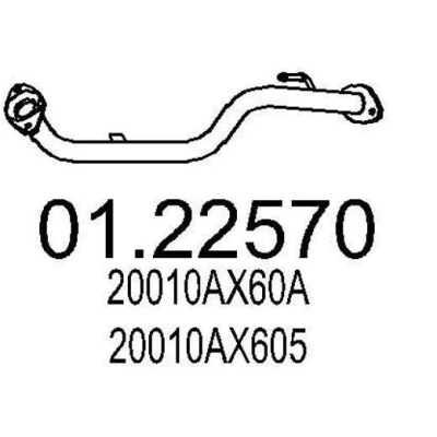 Imagen de MTS 01.22570 Tubo de escape 800 delante para silenciador intermedio