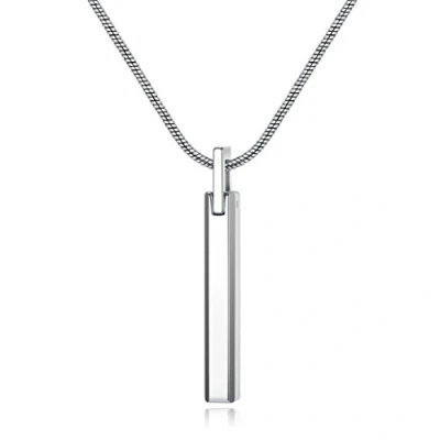 Imagen de COAI Collar con Colgante de Barra Cuadrada Tungsteno Unisex 60cm