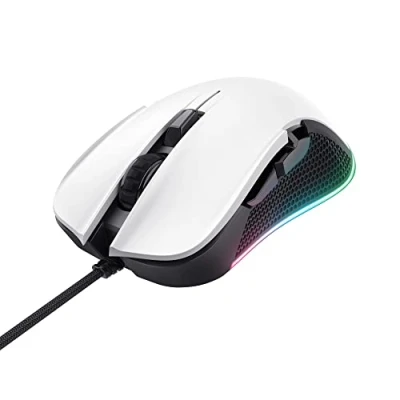 Imagen de Trust Gaming GXT 922W Ybar Ratón Gaming, 200 7200 dpi, Iluminación LED RGB, 6 Botones Programables, USB, para PC, Ordenador, Portátil Blanco