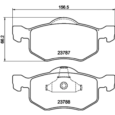 Imagen de HELLA 8DB 355 010 141 Juego de pastillas freno no preparado para indicador desgaste MAZDA: Tribute Wagon, FORD: Maverick SUV