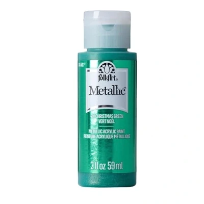 Imagen de FolkArt Metallic Acrylic Paint in Assorted Colors (2 oz), 491, Christmas Green