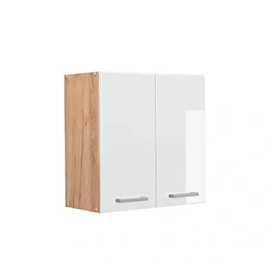 Imagen de Vicco Armario Colgante R Line, Blanco Alto Brillo/Roble Dorado, 60 cm