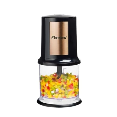 Imagen de Bestron picadora electrica, Máquina eléctrica con dos cuchillas de corte y capacidad 500 ml, botón pulso grande, 400 vatios, AKC200CO, Color: Cobre